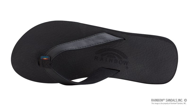 Rainbow Sandals Women's The Cottons Soft Rubber Top Sole w/Tapered Strap, Black, Ladies 9 M US - Image 3